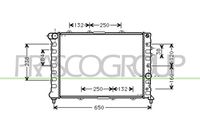 PRASCO AA080R003 - Radiador, refrigeración del motor