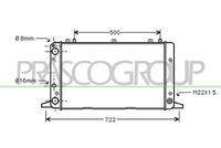 PRASCO AD013R015 - Radiador, refrigeración del motor