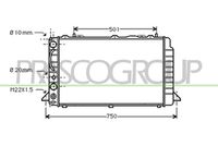 PRASCO AD015R016 - Radiador, refrigeración del motor