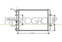 PRASCO AD016R002 - Radiador, refrigeración del motor