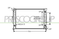 PRASCO AD017R017 - Radiador, refrigeración del motor