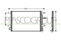 PRASCO AD022C001 - Condensador, aire acondicionado