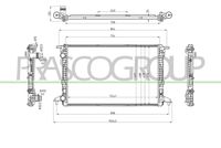 PRASCO AD026R005 - Radiador, refrigeración del motor