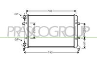 PRASCO AD320R012 - Radiador, refrigeración del motor