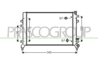 PRASCO AD322R009 - Radiador, refrigeración del motor