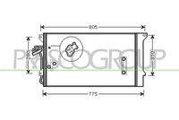 PRASCO AD830C001 - Condensador, aire acondicionado