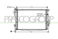 PRASCO BM044R011 - Radiador, refrigeración del motor