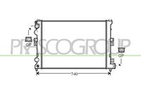 PRASCO CI053R002 - Radiador, refrigeración del motor