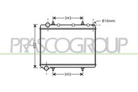 PRASCO CI424R006 - Radiador, refrigeración del motor