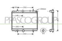 PRASCO CI520R002 - Radiador, refrigeración del motor