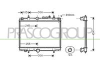 PRASCO CI520R004 - Radiador, refrigeración del motor