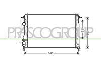 PRASCO DA220R003 - Radiador, refrigeración del motor