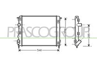 PRASCO DA322R007 - Radiador, refrigeración del motor