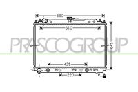 PRASCO DS814R002 - Radiador, refrigeración del motor