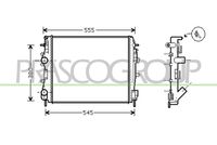 PRASCO DS917R011 - Radiador, refrigeración del motor