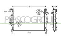 PRASCO FD079R001 - Radiador, refrigeración del motor