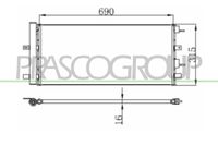 PRASCO FD080C001 - Condensador, aire acondicionado