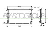 PRASCO FD420R004 - Radiador, refrigeración del motor