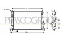 PRASCO FD424R003 - Radiador, refrigeración del motor