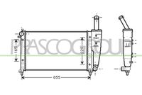 PRASCO FT133R006 - Radiador, refrigeración del motor