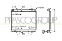 PRASCO FT152R002 - Radiador, refrigeración del motor