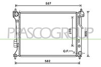 PRASCO HN200R003 - Radiador, refrigeración del motor