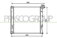 PRASCO HN804R003 - Radiador, refrigeración del motor