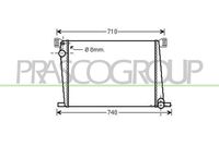 PRASCO MN308R003 - Radiador, refrigeración del motor