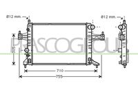 PRASCO OP030R002 - Radiador, refrigeración del motor