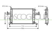 PRASCO OP030R004 - Radiador, refrigeración del motor