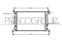 PRASCO OP052R002 - Radiador, refrigeración del motor