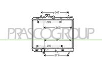 PRASCO OP305R002 - Radiador, refrigeración del motor