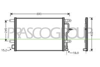 PRASCO AD020C003 - Condensador, aire acondicionado