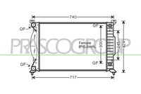 PRASCO AD020R004 - Radiador, refrigeración del motor