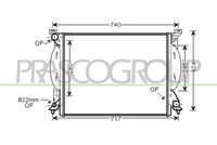 PRASCO AD020R007 - Radiador, refrigeración del motor