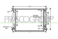 PRASCO AD020R008 - Radiador, refrigeración del motor