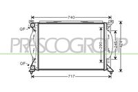 PRASCO AD020R011 - Radiador, refrigeración del motor