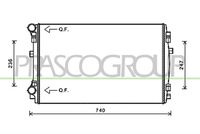 PRASCO AD324R002 - Radiador, refrigeración del motor