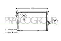 PRASCO BM018R001 - Radiador, refrigeración del motor