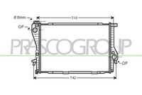 PRASCO BM044R006 - Radiador, refrigeración del motor