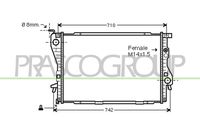 PRASCO BM044R013 - Radiador, refrigeración del motor