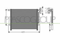 PRASCO BM624C001 - Condensador, aire acondicionado