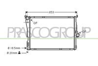 PRASCO BM802R005 - Radiador, refrigeración del motor