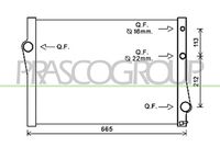 PRASCO BM822R002 - Radiador, refrigeración del motor