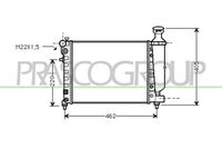 PRASCO CI022R001 - Radiador, refrigeración del motor