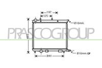 PRASCO CI304R001 - Radiador, refrigeración del motor