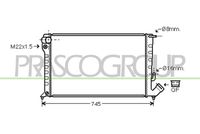 PRASCO CI420R014 - Radiador, refrigeración del motor