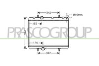 PRASCO CI717R003 - Radiador, refrigeración del motor