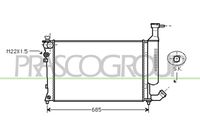 PRASCO CI915R019 - Radiador, refrigeración del motor