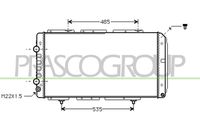 PRASCO CI950R008 - Radiador, refrigeración del motor